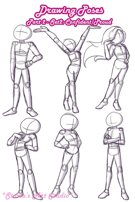Confident Proud Poses Heres A Reference Page To Draw Confident Or