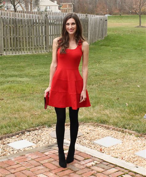 Enjoy our hd porno videos on any device of your choosing! Outdoors - red dress with black opaque tights | Dresses ...