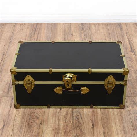 Black Trunk W Brass Accents Online Auctions San Diego