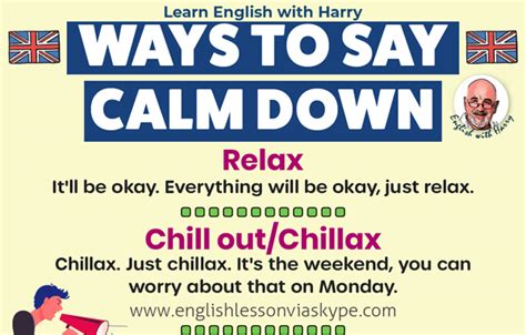 ways to say calm down in english speak english with harry 👴