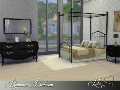 Lulu265s Romance Bedroom Sims 4 Bedroom Metal Canopy Bed Furniture