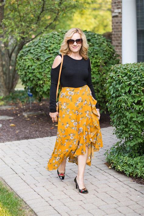 Long Yellow Floral Maxi Skirt By Zaful Floral Maxi Skirt Yellow Floral Skirt Floral Maxi