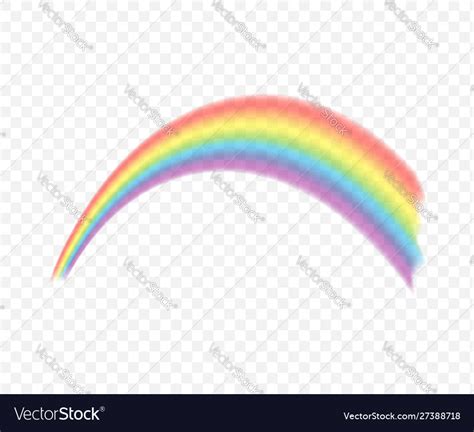 Rainbows In Different Shape Realistic Set Vector Image