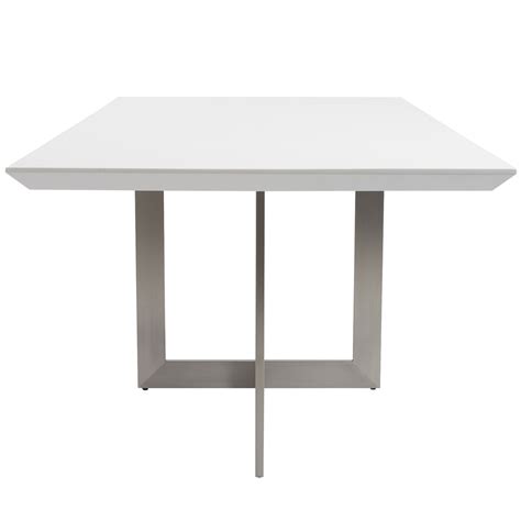 Tosca Dining Table Whitestainless Steel Contemporary Dining Table