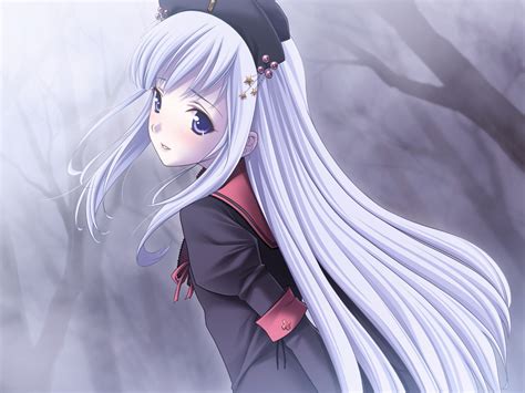 Wallpaper Anime Park Black Hair Walk Girl Sweet Screenshot