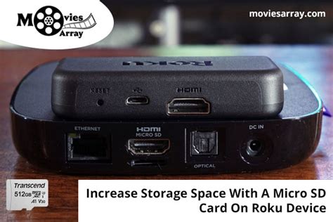 Insert the microsd card into the slot below the hdmi port. Increase Storage Space With A Micro SD Card On Roku Device