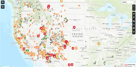 Map All 1234 Active Wildfires In America Right Now Snowbrains