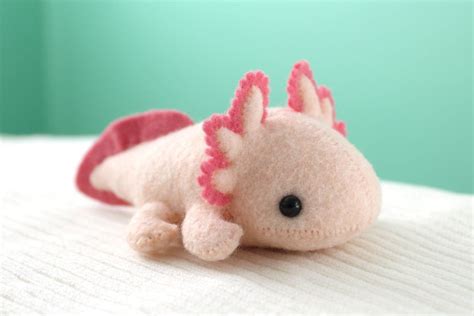 Pdf Pattern Felt Axolotl Plush Etsy Sewing Stuffed Animals Needle
