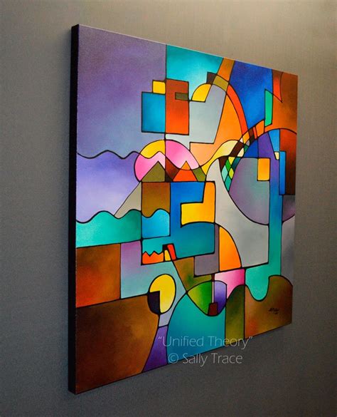 peinture geometrique acrylique abstrait peinture originale