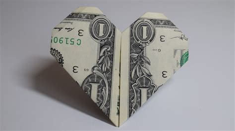 How To Make An Easy Origami Tutorial Paper Heart By Money Youtube