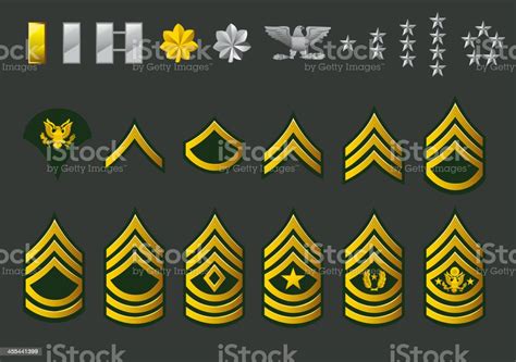 Us Army Enlisted Ranks Stock Vector Art And More Images Of Achievement