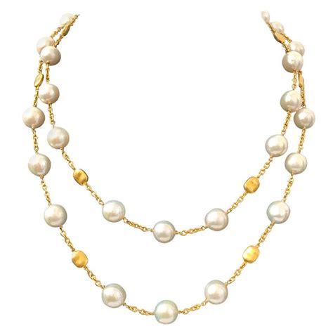 Bijoux Num Genuine Cultured Baroque Pearl Long Station Necklace For