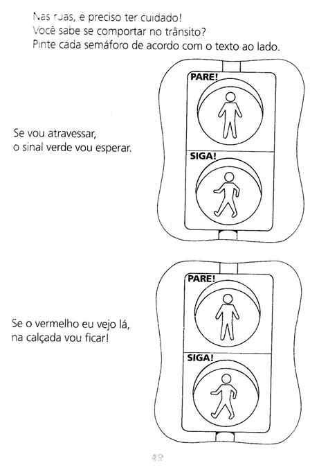 Semáforo De Pedestre Para Imprimir