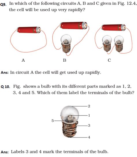Ncert Solutions Class 6 Science Chapter 12 Electricity And Circuits