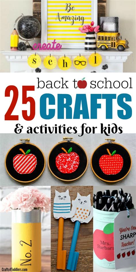 25 Back To School Crafts And Activities For Kids Crafts 4 Toddlers