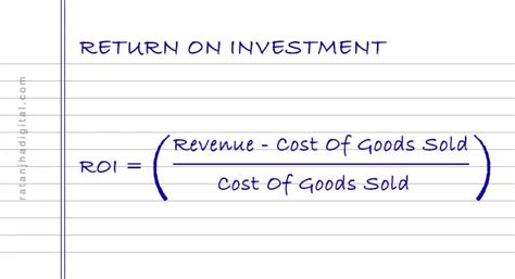 Returns On Investment Roi Calculator Ratan Jha Digital