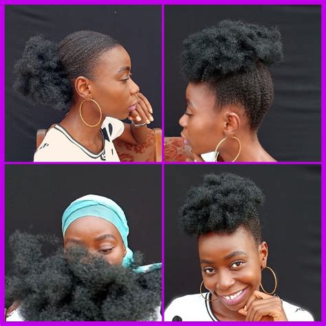 Mohawk fade line short hairstyle. Easy DIY ponytail for less than three dollars , easy 4c ...