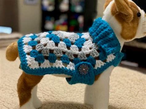 Granny Square Dog Sweater Crochet Dog Sweater Crochet Dog Sweater