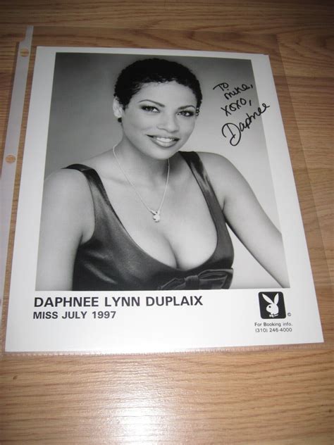 July Playboy Playmate Daphnee Lynn Duplaix Signed X Photo Free