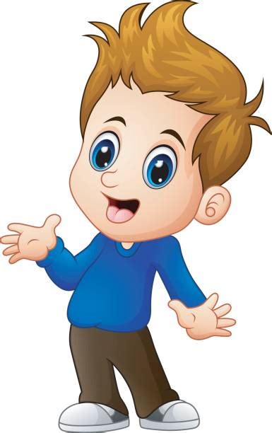 Cartoon boy with blue eyes icon over white background, colorful design , vector illustration. Best Cartoon Of The Cute Boy Brown Hair Eyes Illustrations ...
