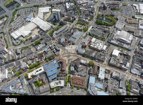 An Aerial View Of Swansea City Centre Stock Photo Alamy