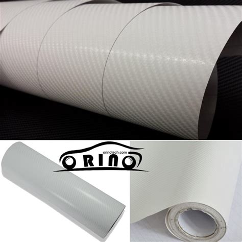 15230mroll 4d White Carbon Fiber Vinyl For Car Wrap With Air