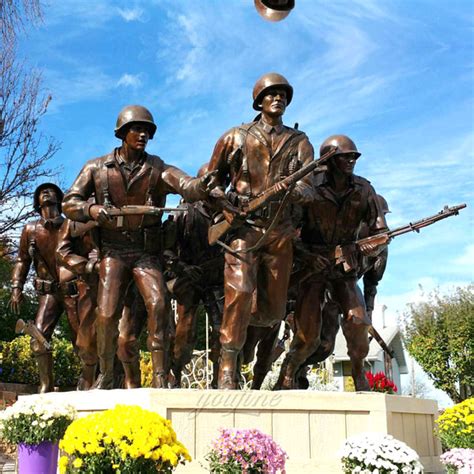 Large Military Life Size Bronze Casting Soldier Statues For Sale