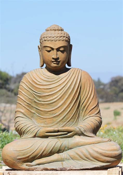 Sold Stone Japanese Meditating Buddha Sculpture 28 105ls477 Hindu