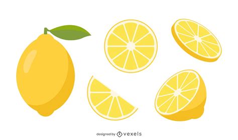 Lemon Slices Vector Set Vector Download
