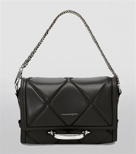 Womens Alexander Mcqueen Black The Story Quilted Leather Shoulder Bag