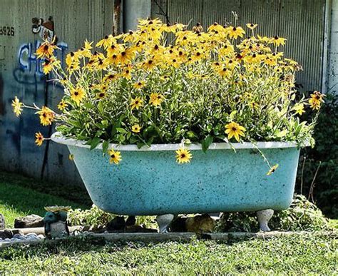 I have so many we have several tips for you for transforming an old bathtub into a new work of art in your garden or. Using An Old Bathtub As A Container In Your Garden ...