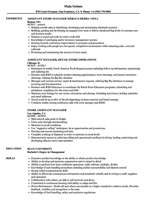 Search assistant general manager resume bullets for your resume: Assistant Retail Managers Resume Template | | Mt Home Arts