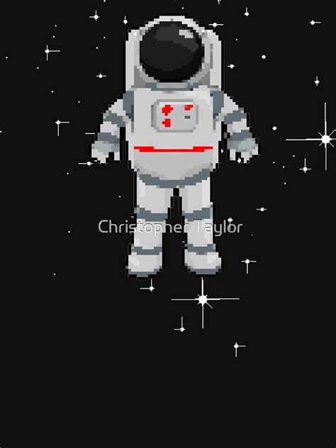 Astronaut In Outer Space 8 Bit Pixel Art Zipped Hoodie By