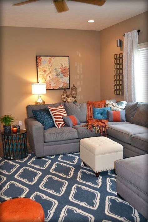 the grey home timeline photos facebook living room orange blue and orange living room