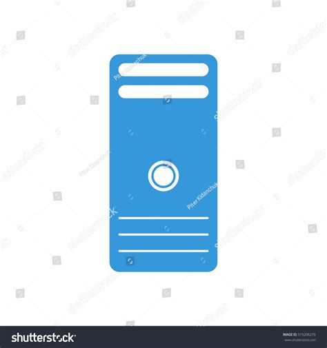 Computer System Unit Symbol Sign Blue Stock Vector Royalty Free