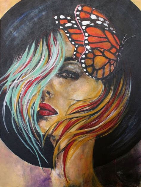 Abstract Face Art On Canvas Painting By Ingrida Blinkeviciute Saatchi Art