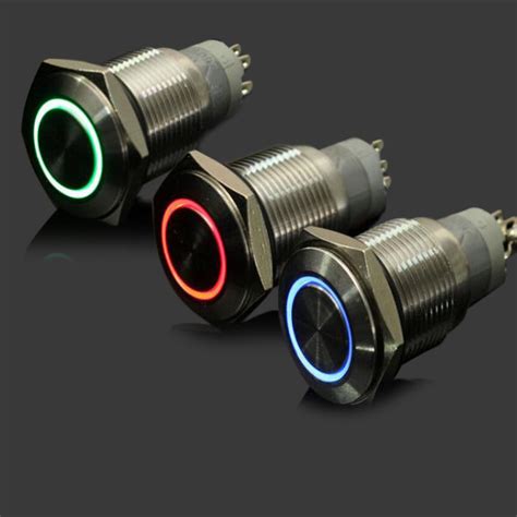12v 19mm Momentary Push Button Switch Waterproof Switch