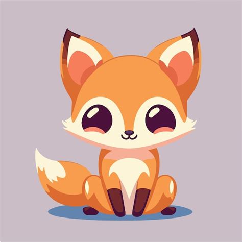 Premium Vector Cute Fox Cartoon Vector Illustration