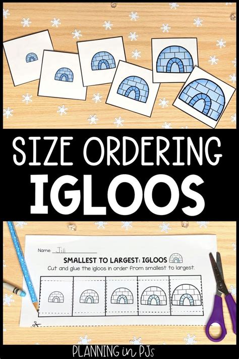 Igloos Size Ordering From Smallest To Largest Winter Theme Winter