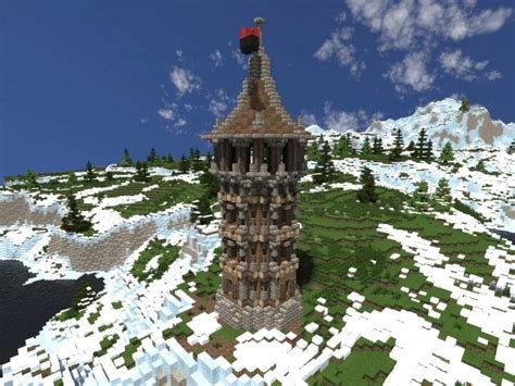 Medieval Watchtower Minecraft Project In 2021 Watch Tower Minecraft