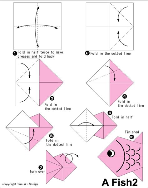 Origami Fish Instructions Origami♥ Pinterest
