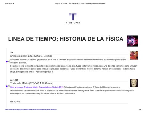 Linea De Tiempo Historia De La Historia F Sica Convertido Linea De Tiempo