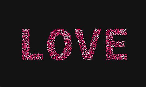 Love don't cost a thing wallpaper. The Word Love Made Of Little Hearts Shades Of Red And Pink ...