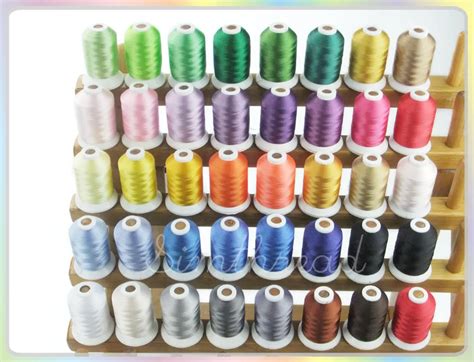 10 sets 40 brother colors polyester embroidery machine thread 1100yrds spool machine embroidery