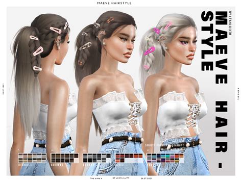 The Sims Resource On1208 Hair Retextured Sims 4 Hairs Sims Hair Images