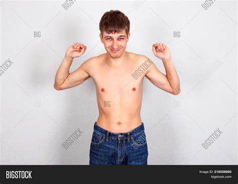 Weak Young Man Muscle Image And Photo Free Trial Bigstock