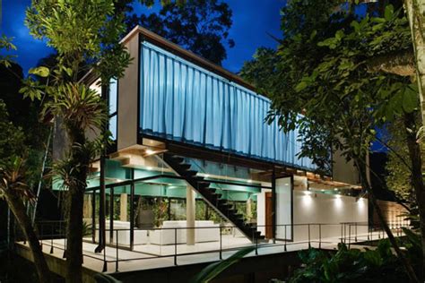 Exotic Jungle House Offers Multi Level Living Behind Glass