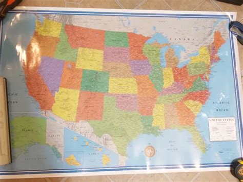 Swiftmaps United States Usa Contemporary Elite Wall Map 24 X 36 Color