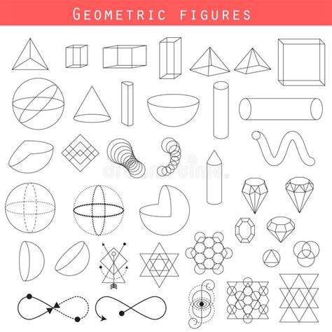 Geometry Outline Vector Shapes Stock Vector Illustration Of Design