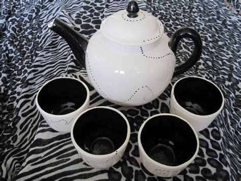 Teapot Set Full Size With 4 Cups Handmade Etsy Tea Pots Tea Pot